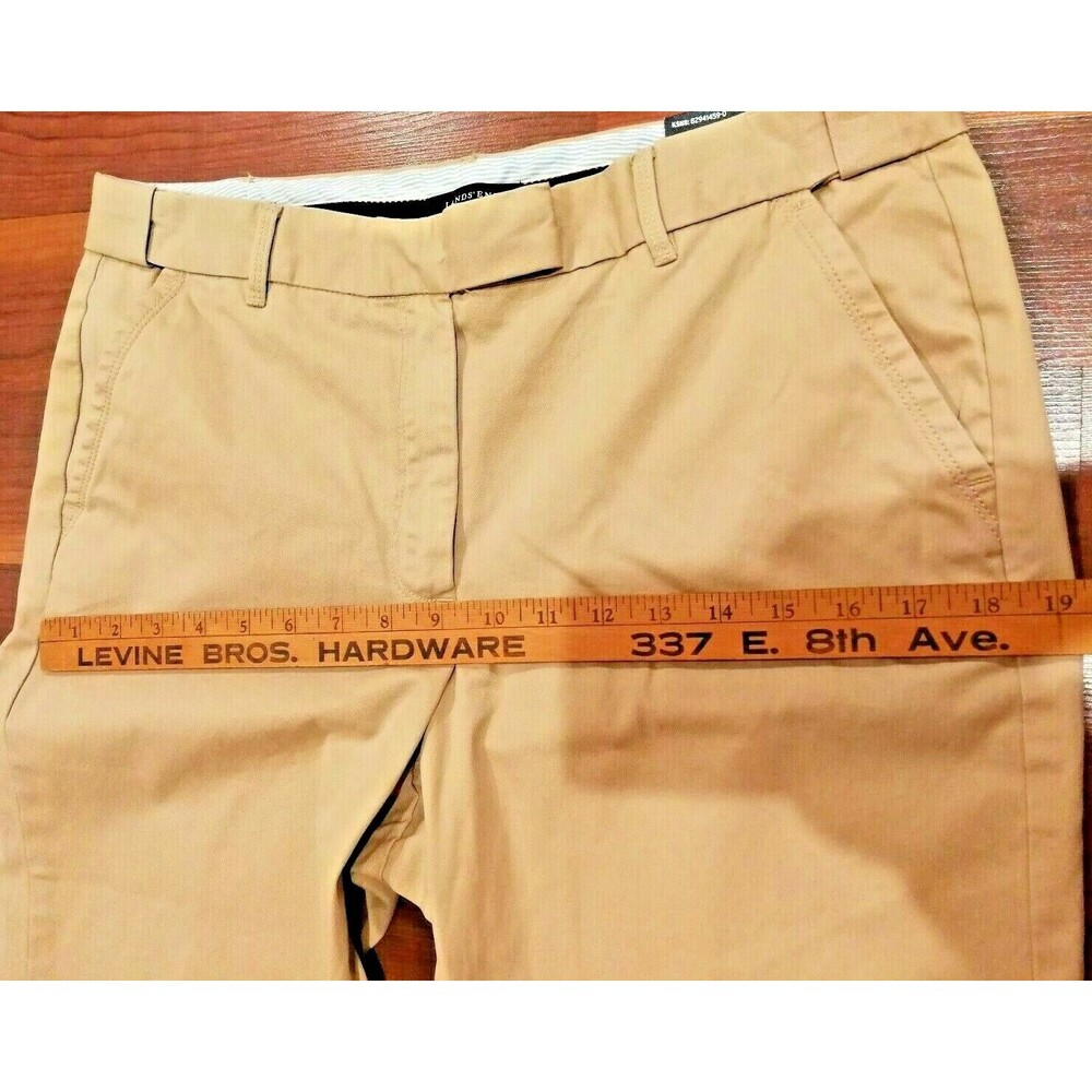 Lands' End Light Khaki Women Heritage Chino Boot Cut Pants 12 X 31 RSVP $39 - Picture 9 of 12